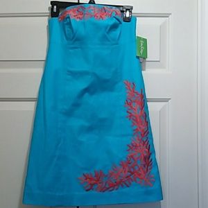 N͙E͙W͙ Lilly Pulitzer BOWEN ocean coral mini dress